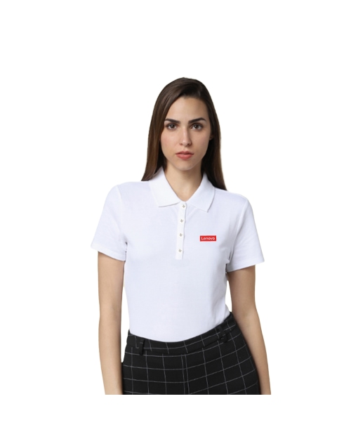 Vero Moda Jacquard Women's Polo T-shirt - White